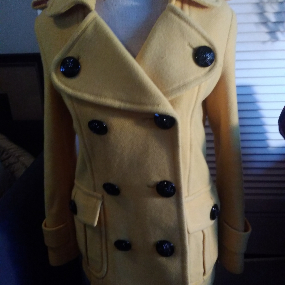 Banana yellow womans coat size small